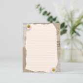 Bruin beige plakboek omzoomde notities (Staand voorkant)