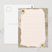 Bruin beige plakboek omzoomde notities (Voorkant / Achterkant)