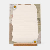 Bruin beige plakboek omzoomde notities acryl bord (Voorkant)