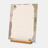 Bruin beige plakboek omzoomde notities acryl bord (Hoek)