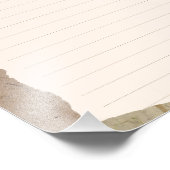 Bruin beige plakboek omzoomde notities foto afdruk (Hoek)