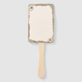 Bruin beige plakboek omzoomde notities handwaaier