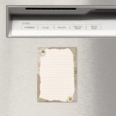 Bruin beige plakboek omzoomde notities magneet (Insitu (Vaatwasser))