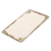 Bruin beige  plakboek omzoomde notities magneet (Linkerzijde)