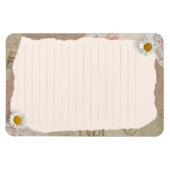 Bruin beige  plakboek omzoomde notities magneet (Horizontaal)