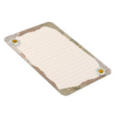 Bruin beige  plakboek omzoomde notities magneet (Rechterzijde)