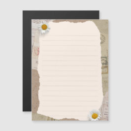 Bruin beige plakboek omzoomde notities magnetische uitnodiging