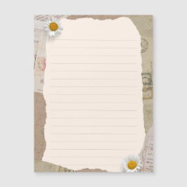 Bruin beige plakboek omzoomde notities magnetische uitnodiging