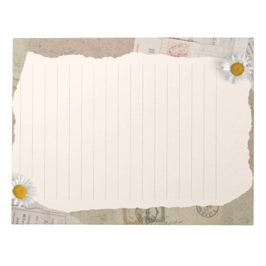 Bruin beige  plakboek omzoomde notities notitieblok (Voorkant)