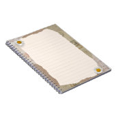 Bruin beige  plakboek omzoomde notities notitieboek (Rechterzijde)