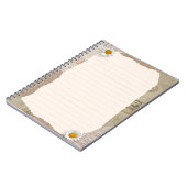 Bruin beige  plakboek omzoomde notities notitieboek (Linkerzijde)