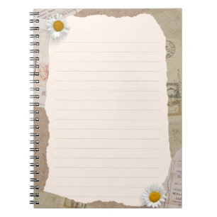 Bruin beige  plakboek omzoomde notities notitieboek