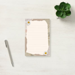 Bruin beige plakboek omzoomde notities post-it® notes