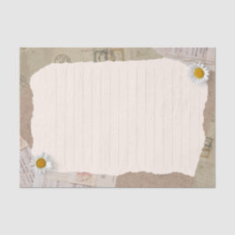 Bruin beige plakboek omzoomde notities tissuepapier