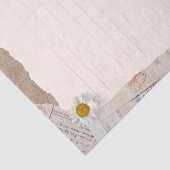 Bruin beige plakboek omzoomde notities tissuepapier (Detail)
