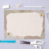 Bruin beige plakboek omzoomde notities tissuepapier (Craft)