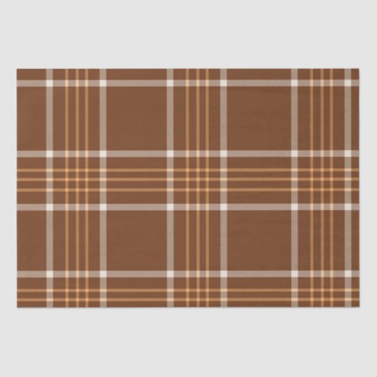 Bruin Beige Pset tartan gevarieerd patroon Tissuepapier (Voorkant)
