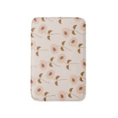 Bruin Beige Retro Y2K Hippie Zonnebloem Patroon Badmat (Voorkant Verticaal)