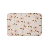 Bruin Beige Retro Y2K Hippie Zonnebloem Patroon Badmat (Voorkant)