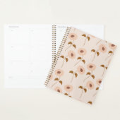 Bruin Beige Retro Y2K Hippie Zonnebloem Patroon Planner (Display)