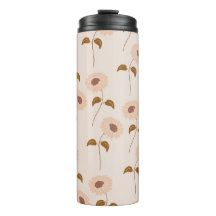 Bruin Beige Retro Y2K Hippie Zonnebloem Patroon