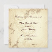  bruin beige rolblad Save the Date (Achterkant)