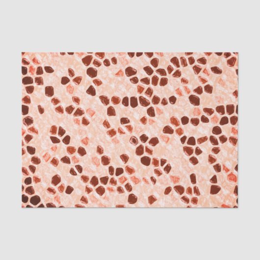 Bruin Beige Roze Koraal Oranje Tissuepapier (Voorkant)