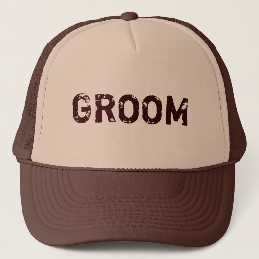 Bruin beige rustiek thema Groom pet (Voorkant)