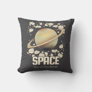 Bruin Beige Saturnus Planeet Kussen