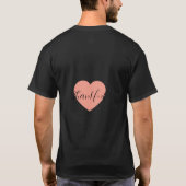Bruin beige Saturnus Planeet T-shirt (Achterkant)