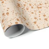 Bruin Beige Splash Dot Feestelijke Vakantie Gift Cadeaupapier (Rol Hoek)
