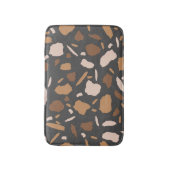 Bruin, beige, Tan en Grey Terrazzo Pattern Badmat (Voorkant Verticaal)
