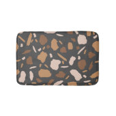 Bruin, beige, Tan en Grey Terrazzo Pattern Badmat (Voorkant)
