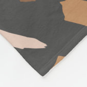 Bruin, beige, Tan en Grey Terrazzo Pattern Fleece Deken (Hoek)