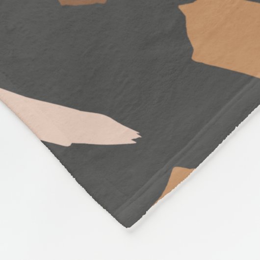 Bruin, beige, Tan en Grey Terrazzo Pattern Fleece Deken (Hoek)