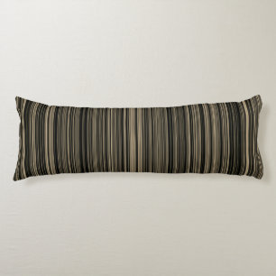 Bruin Beige taupe retro stripe body pillow Lichaamskussen