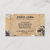 Bruin beige  textuur visitekaartje (Achterkant)