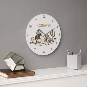  Bruin Beige Western Cowboy Grote Klok