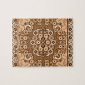 bruin beige wit oosterend tapepatroon legpuzzel (Horizontaal)