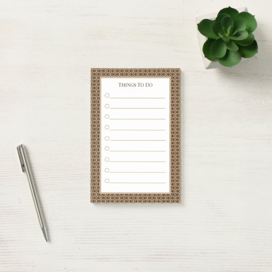 Bruin beige witte dingen om te doen post-it® notes (Kantoor)