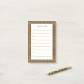 Bruin beige witte dingen om te doen post-it® notes (Op bureau)