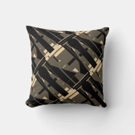 Bruin Beige Zwart Mediterraan Gekanteld Grote Tege Kussen