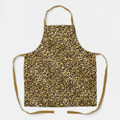 Bruin, beige, zwarte luipaard dier print patroon schort (Voorkant)