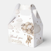 Bruin Beren ballon Baby shower Bedankdoosjes (Achterkant)