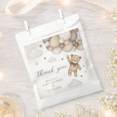 Bruin Beren ballon Baby shower Bedankzakje (Geknipt)