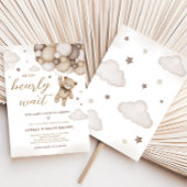 Bruin Beren ballon Baby shower Kaart