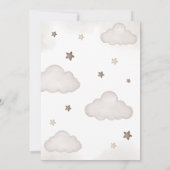 Bruin Beren ballon Baby shower Kaart (Achterkant)