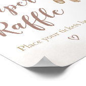 Bruin Beren ballon Baby shower luier Raffle Poster (Hoek)