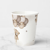 Bruin Beren ballon Baby shower Papieren Bekers (Links)