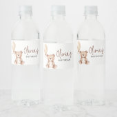 Bruin Beren ballon Baby shower Waterfles Etiket (Flessen)